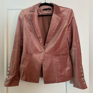 White House Black Market Blush Velvet Blazer